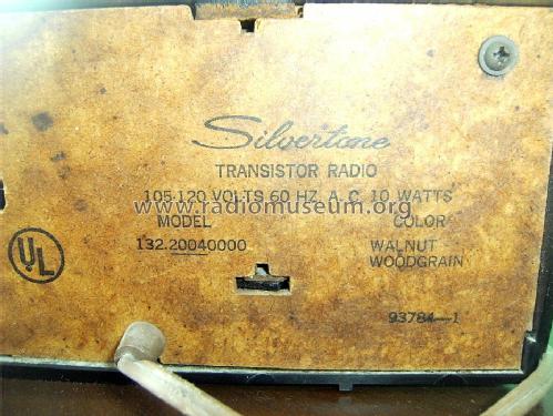 Silvertone Solid State 132.20040000; Sears, Roebuck & Co. (ID = 1427779) Radio