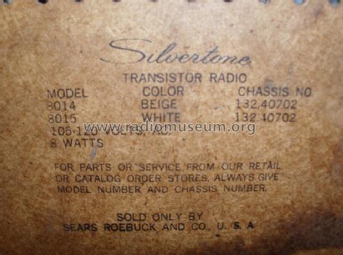 Silvertone Solid State 8014 Beige Ch= 132.40702 Order=57P 8014; Sears, Roebuck & Co. (ID = 1223806) Radio