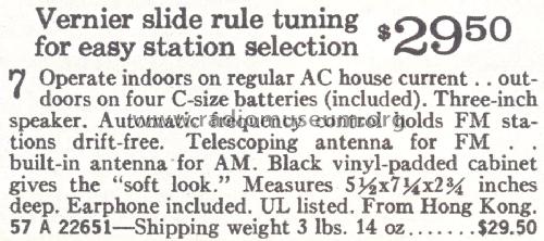 Solid State 2265 132.22650000 Order= 57A 22651; Sears, Roebuck & Co. (ID = 1721974) Radio