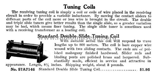 Standard Double Slide Tuning Coil ; Sears, Roebuck & Co. (ID = 1885080) mod-pre26