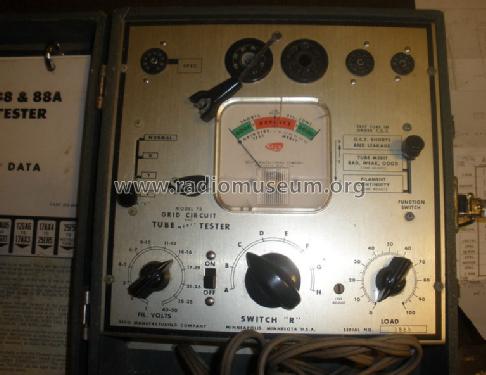 Tube Tester 78; Seco Manufacturing (ID = 1168837) Equipment