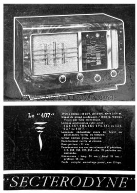 407; Secterodyne, E. (ID = 2067366) Radio