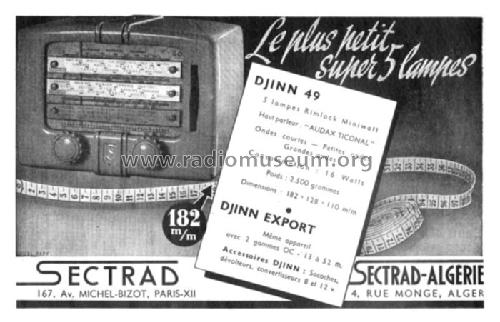 Djinn Export 49; Sectrad; Paris (ID = 1473893) Radio