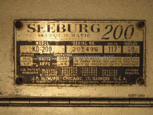 Jukebox Musikautomat Select-O-Matic KD-200; Seeburg Corp., J. P. (ID = 1111125) R-Player