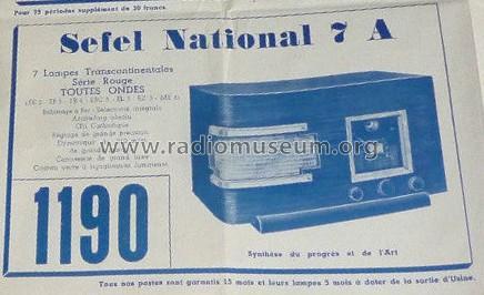 National 7A; Sefel Radio; Lille (ID = 1821295) Radio