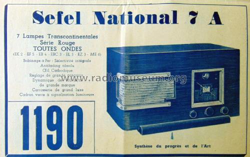 National 7A; Sefel Radio; Lille (ID = 2306397) Radio