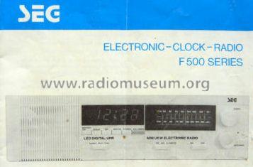 Electronic-Clock-Radio MW/UKW Electronic Radio F500 Series; SEG, Schmid (ID = 993452) Radio