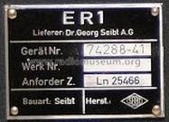 Allwellenempfänger ER1; Seibt, Dr. Georg (ID = 1626303) Radio