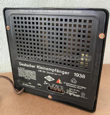 Deutscher Kleinempfänger 1938 DKE38; Seibt, Dr. Georg (ID = 2779996) Radio