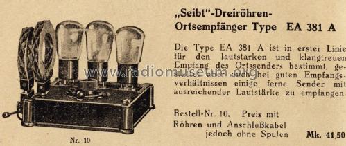 EA381A; Seibt, Dr. Georg (ID = 1364753) Radio