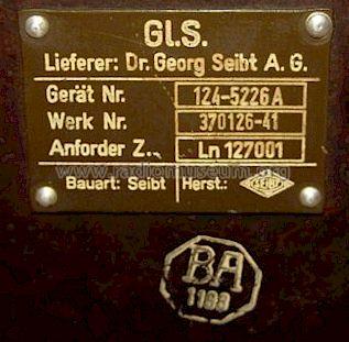 Gl.S. Glimmröhrensummer Anforder Z. Ln 127001; Seibt, Dr. Georg (ID = 1322502) Diversos