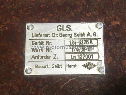 Gl.S. Glimmröhrensummer Anforder Z. Ln 127001; Seibt, Dr. Georg (ID = 1932690) Diversos