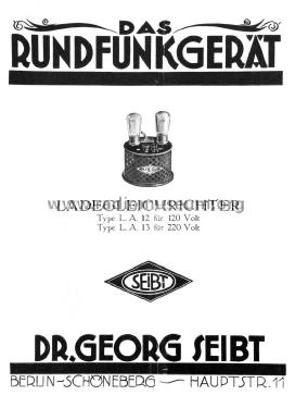 Ladegleichrichter LA13; Seibt, Dr. Georg (ID = 2173783) Power-S