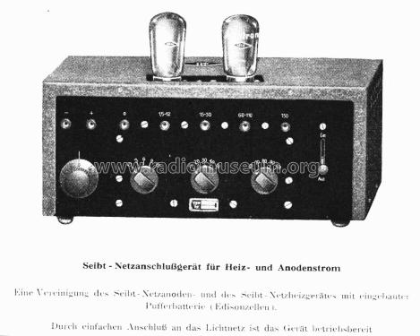 Netzanschlussgerät Heiz- und Anodenspannung; Seibt, Dr. Georg (ID = 2785616) Power-S