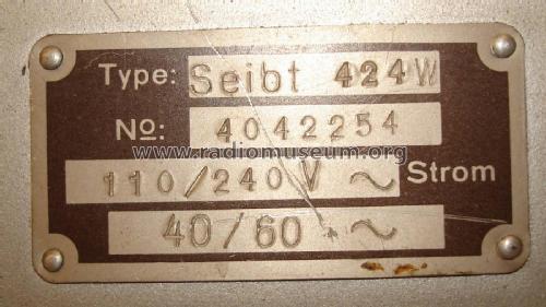 Reichs-Super 424 W, WLK; Seibt, Dr. Georg (ID = 2648746) Radio