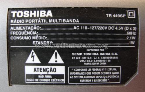 Toshiba Radio Portatil Multibanda TR449SP; SEMP -TCL, Toshiba, (ID = 1863225) Radio