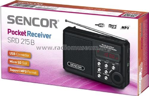 Multi-function Digital MP3 FM Radio SRD 215 B and W; Sencor brand; Europe (ID = 2652152) Radio