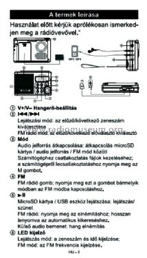 Multi-function Digital MP3 FM Radio SRD 215 B and W; Sencor brand; Europe (ID = 2652158) Radio