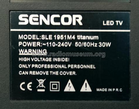 Titanium SLE 1951 M4; Sencor brand; Europe (ID = 2653074) Television