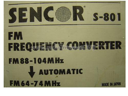 FM-Converter S-801; Sencor brand; Europe (ID = 723336) Converter