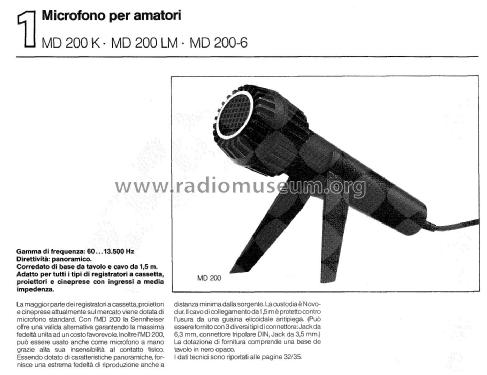 MD200; Sennheiser (ID = 2097496) Microphone/PU
