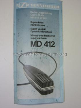 MD412LM; Sennheiser (ID = 2421254) Microphone/PU