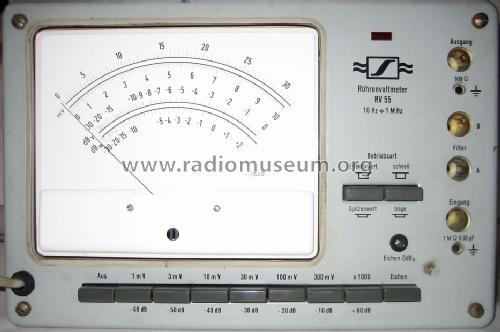 Röhrenvoltmeter RV55; Sennheiser (ID = 750625) Ausrüstung