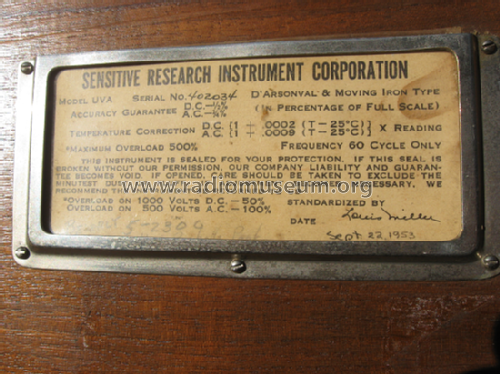 AC DC Volt Ammeter UVA; Sensitive Research (ID = 2136797) Ausrüstung