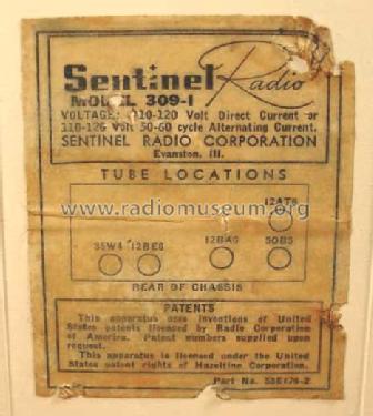 309-I ; Sentinel Radio Corp. (ID = 273991) Radio