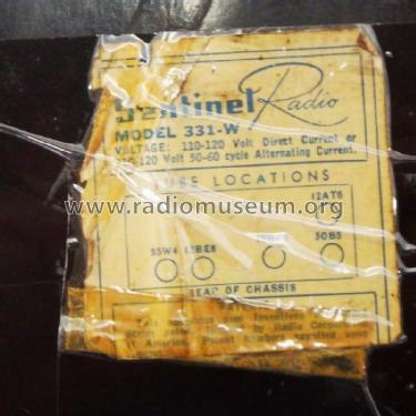 331-W ; Sentinel Radio Corp. (ID = 2514856) Radio