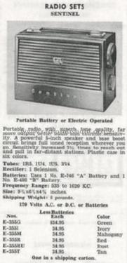 E-355I ; Sentinel Radio Corp. (ID = 1033240) Radio
