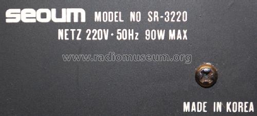 MW-LW-FM Stereo Receiver SR-3220; SeoUm, where? (ID = 1344787) Radio
