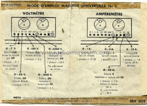 Voltmètre – Ampèremètre 2MD208; Service Standard; (ID = 1304415) Equipment