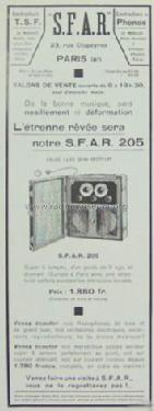 205; SFAR S.F.A.R.; Paris (ID = 701602) Radio