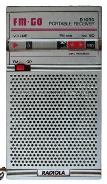 FM GO Portable Receiver D1090 /18; Radiola marque (ID = 1676858) Radio