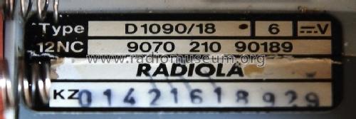 FM GO Portable Receiver D1090 /18; Radiola marque (ID = 1676864) Radio