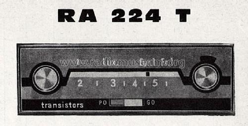 RA224T; Radiola marque (ID = 1762155) Autoradio