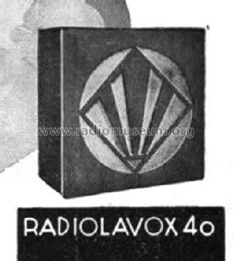 Radiolavox 40; Radiola marque (ID = 1845074) Speaker-P