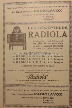 Sfer 14 ; Radiola marque (ID = 1765825) Radio