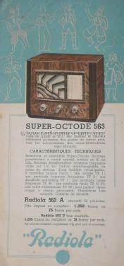 Super Octode RA563A; Radiola marque (ID = 1753969) Radio