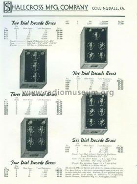 Four dial decade resistance box 825; Shallcross; (ID = 2736526) Equipment