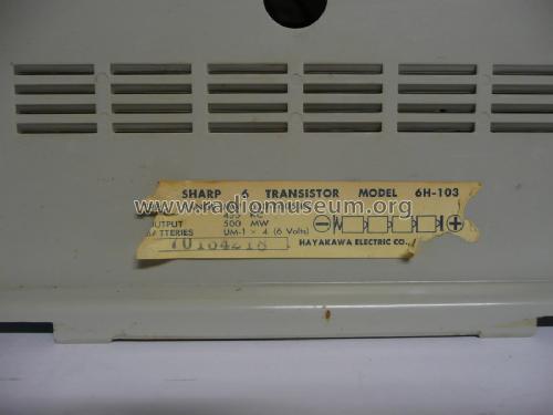 6- Transistor 6H-103; Sharp; Osaka (ID = 1626357) Radio