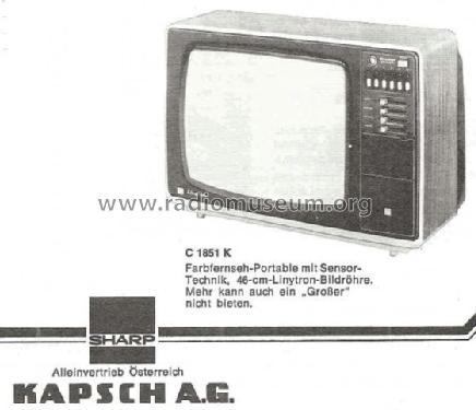 C-1851K ; Sharp; Osaka (ID = 779728) Television