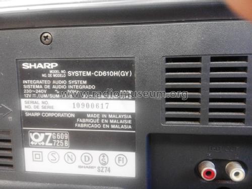 Integrated Audio System CD610H; Sharp; Osaka (ID = 2431992) Radio