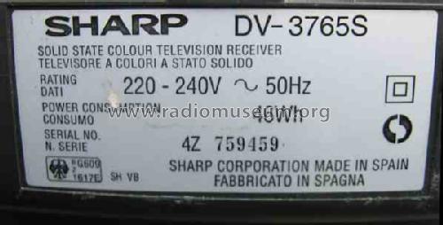 Color Television Receiver DV-3765S; Sharp; Osaka (ID = 560747) Fernseh-E