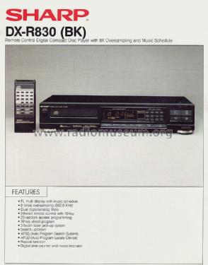 Compact Disc Player DX-R830; Sharp; Osaka (ID = 1716389) R-Player