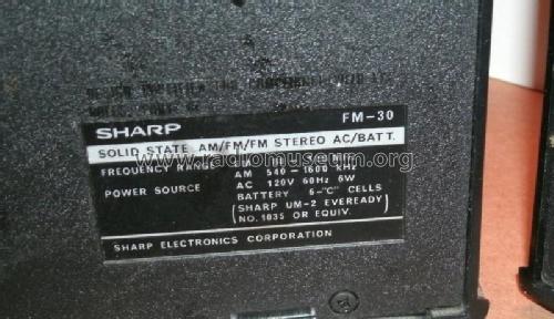 FM-30; Sharp; Osaka (ID = 1852450) Radio
