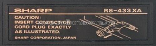 FM/AM Stereo Cassette RS-433XA; Sharp; Osaka (ID = 2873233) Radio