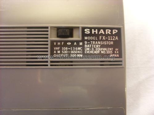FX-112; Sharp; Osaka (ID = 1221522) Radio