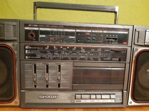 Portable Stereo Component System GF-7700 H/ E; Sharp; Osaka (ID = 2650421) Radio